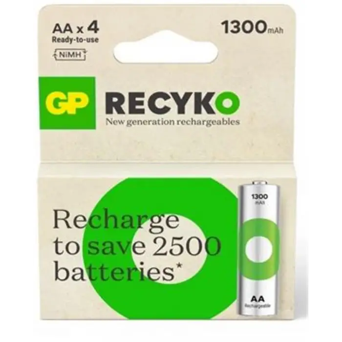 GP AA 1300 mAh Şarjlı Kalem Pil 4lü Paket GP130AAHCEMTR-4LÜ
