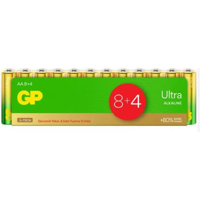 GP G-Tech LR6 AA Boy Ultra Alkalin Kalem Pil 12li Paket GP15AU-VS12