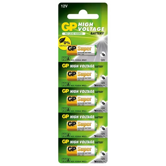 GP GP23A-C5 23A 12V Alkalin Spesifik 5li Paket Pil Kumanda