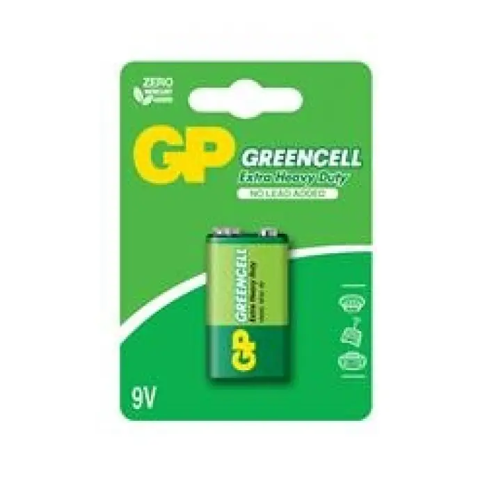 GP Greencel 9V Çinko Pil Tekli Paket GP1604G-2U1 (KDO)