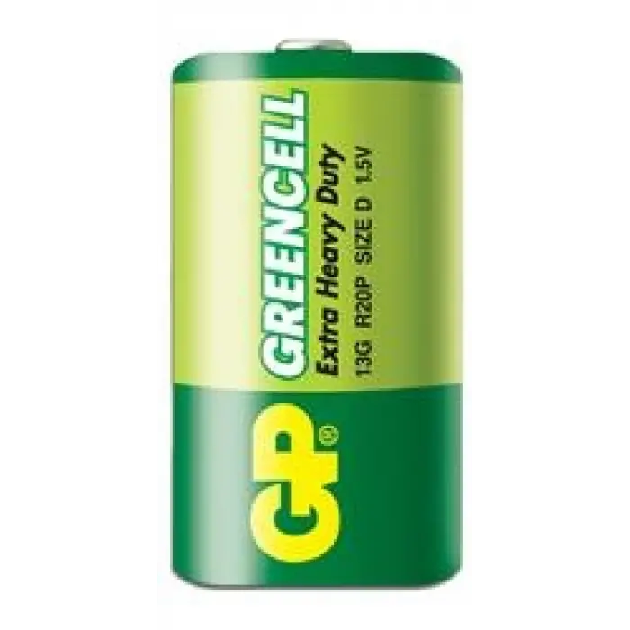 GP Greencel R20 Kalın D Boy Çinko Pil 20li Paket GP13-2S2