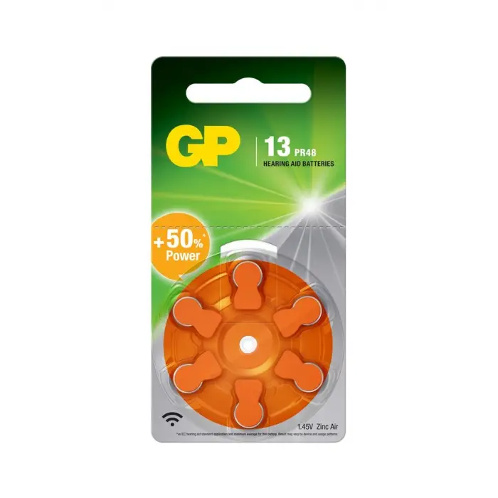 GP ZA13 1.4V Düğme Kulaklık Pili  6lı Paket