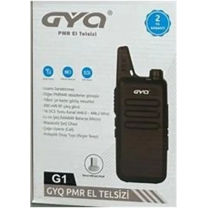 GYQ-QG1 PMR El Telsizi 10 Km Mesafeli Siyah Tekli Paket