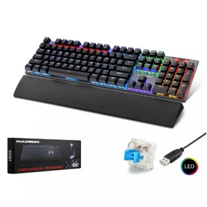 HADRON G507 KABLOLU MEKANİK RGB OYUN KLAVYE (KDO)