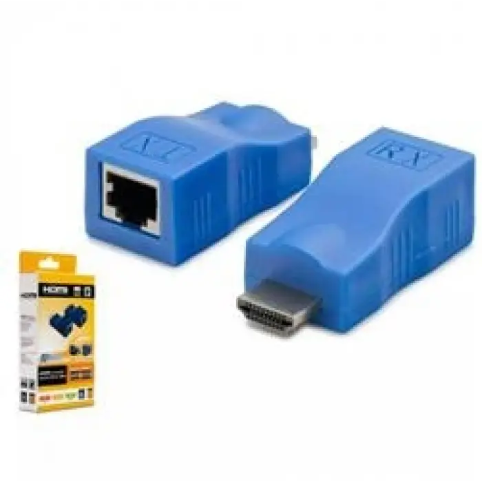 HADRON HDX1274 30M HDMI EXTENDER Receive X (Giriş)  MAVİ (KDO)