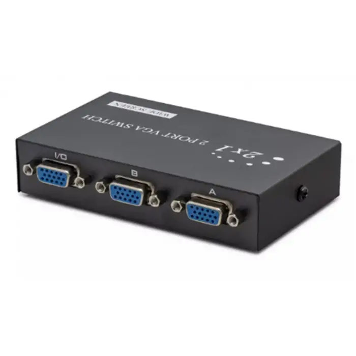 Hadron Hdx1280 2 Port Vga Switch 54Mhz 2Giriş 1Çıkış Butonlu Geçiş