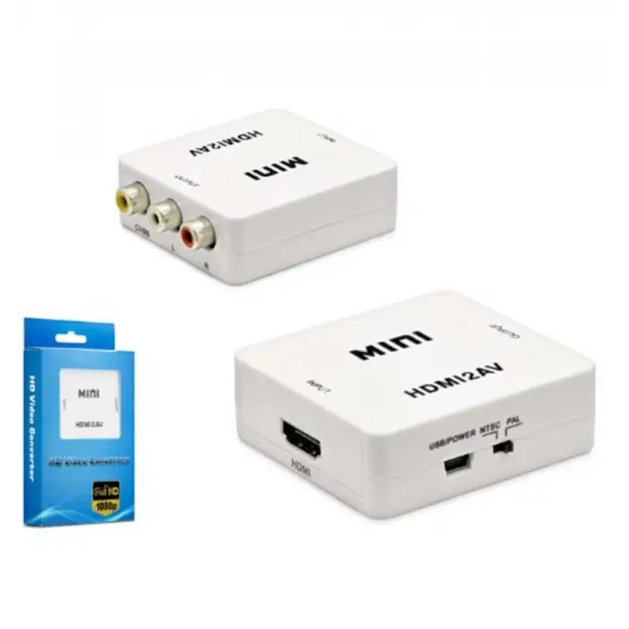 HADRON HDX1281 HD VIDEO CONVERTOR HDMI (IN) TO AV (OUT) BEYAZ (KDO)