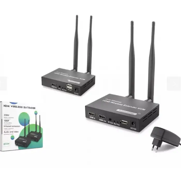 Hadron HDX1383 200mt Hdmi Wireless Kvm Extender Loop-Out Kablosuz 1080P (Audio and Video) (KDO)
