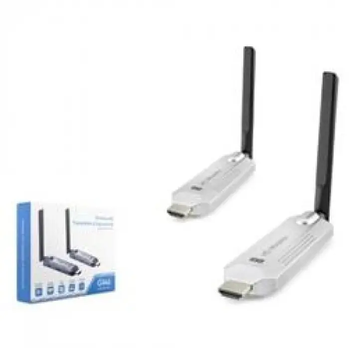 HADRON HDX1386 Kablosuz HDMI Görüntü Aktarım Seti 1080p 60 Hz 100 m Gri