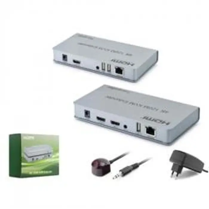HADRON HDX1423 HDMI KVM Extender Loop Out IR 4K 30 Hz 120 m Gri (KDO)