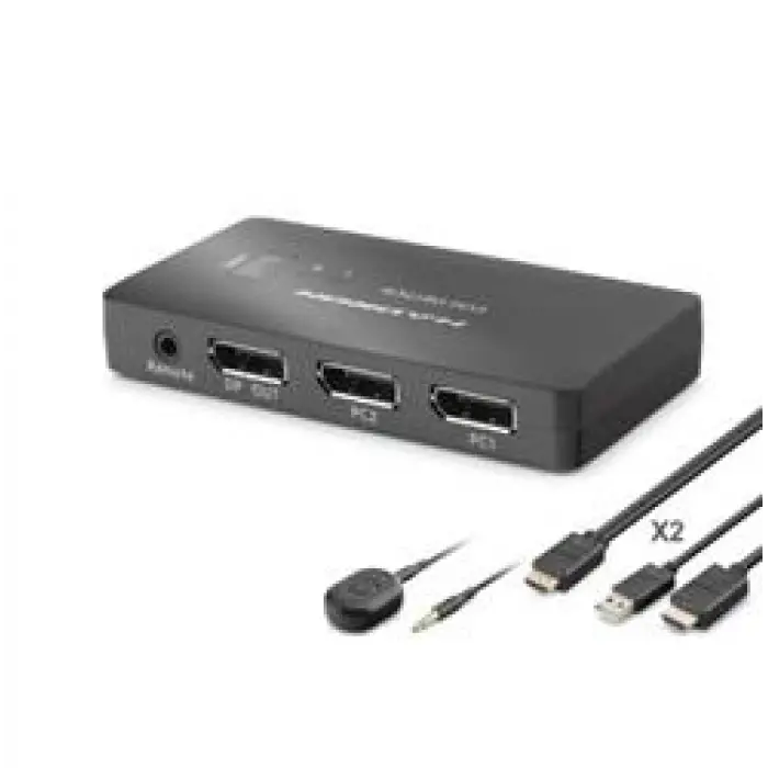 HADRON HDX1426 DisplayPort KVM Switch 2 Console USB Port 2 DisplayPort Siyah (KDO)