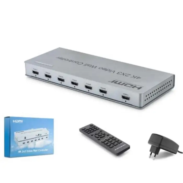 HADRON HDX1435 HDMI Video Wall Controller Kumandalı 4K 6 Ekran Gri (KDO)