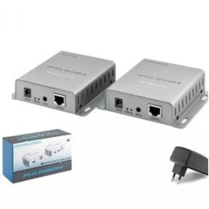 HADRON HDX1600 HDMI KVM Extender 4K 30 Hz 60 m - Gümüş