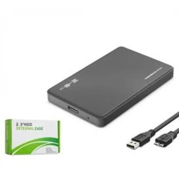 HADRON HDX1752S 2.5 İnç SATA HDD-SSD Harici Disk Kutusu USB 3.0 Micro-B - Siyah (KDO)
