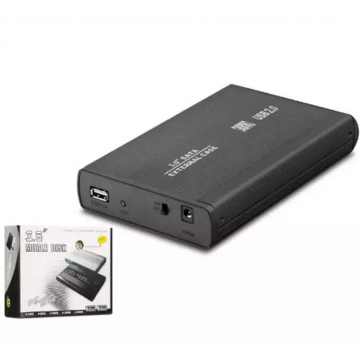 HADRON HDX1753 HDD KUTUSU USB2.0 METAL SATA 3.5 SİYAH (KDO)
