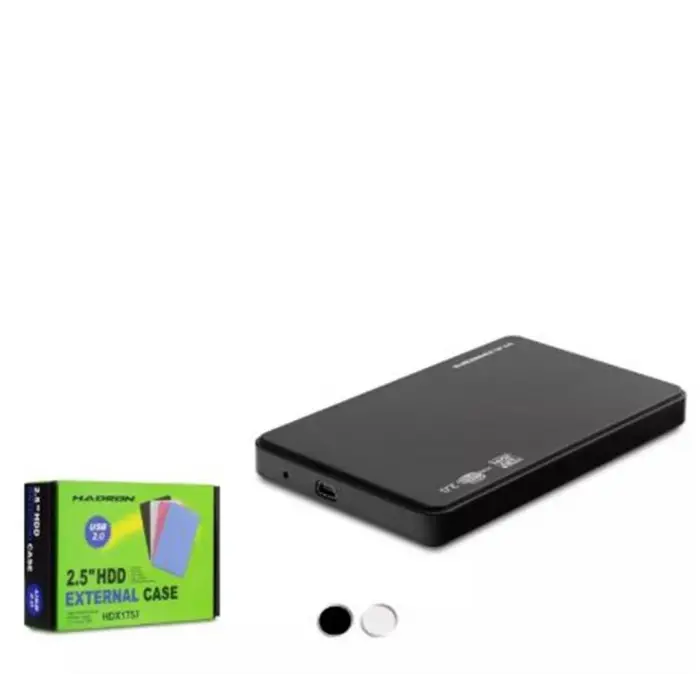 HADRON HDX1757 HDD KUTU USB2.0 PLASTİK SATA 2.5 SİYAH - BEYAZ