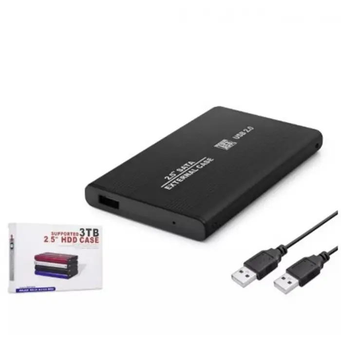 HADRON HDX1758 2.5 HDD KUTUSU USB2.0 METAL SATA SİYAH (KDO)
