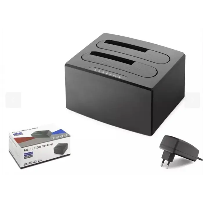 Hadron Hdx1791 All in One HDD Docking USB 3.0 SATA 2.5 & 3.5 HDD SSD Destekli 12V Adaptör Siya (KDO)