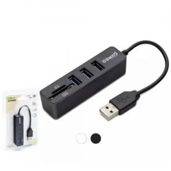 Hadron Hdx7009 Usb Hub Combo 3-Usb + Sd + Tf Siyah (KDO)