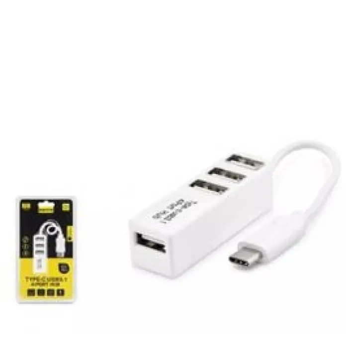 Hadron Hdx7015 Type-C Hub 4-Usb Beyaz (Telefon Uyumlu) (KDO)