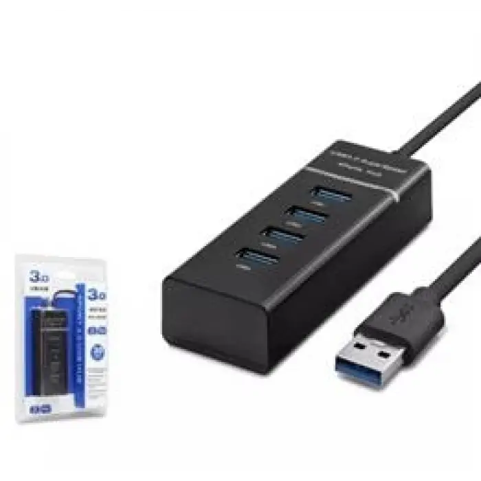 Hadron Hdx7017 Usb3.0 Hub 3-Usb + Usb3.0 30Cm Siyah (KDO)