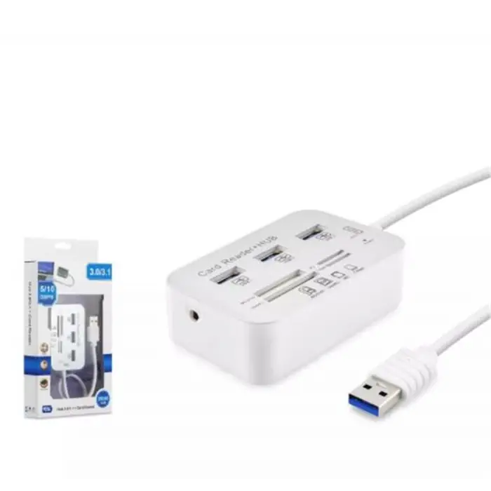 Hadron Hdx7028 Usb3.0 Hub Combo 3-Usb3.0 + Ms + Sd + M2 + Tf 20Cm Beyaz (KDO)