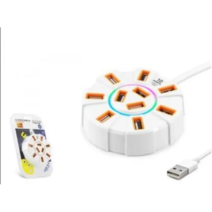 Hadron Hdx7034 Usb Hub 10-Usb 1.2M Beyaz