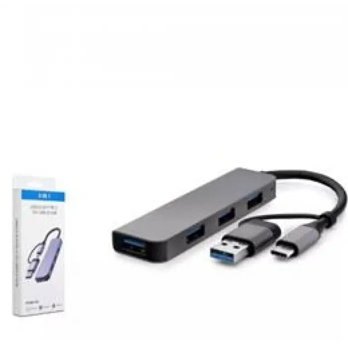 HADRON HDX7040 TYPE-C HUB 3-USB2.0 + USB3.0 GRİ (KDO)