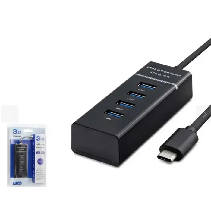 HADRON HDX7045 Type-C 3.0 Hub 4 Port 5 Gbps Siyah (KDO)
