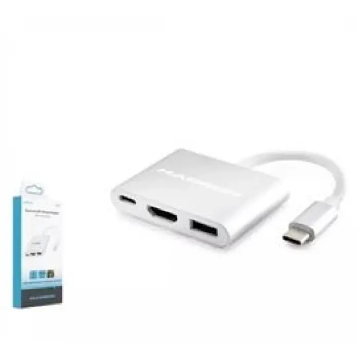 Hadron Hdx7764 Type-C Hdtv Combo Hdmi 4K 30Hz + Type-C + Usb3.0 3In1 Gri (KDO)