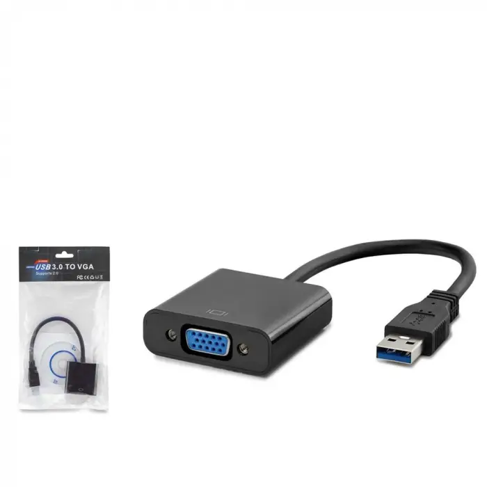Hadron Hdx7779 Usb3.0 To Vga F Çevirici 1080P Siyah (KDO)
