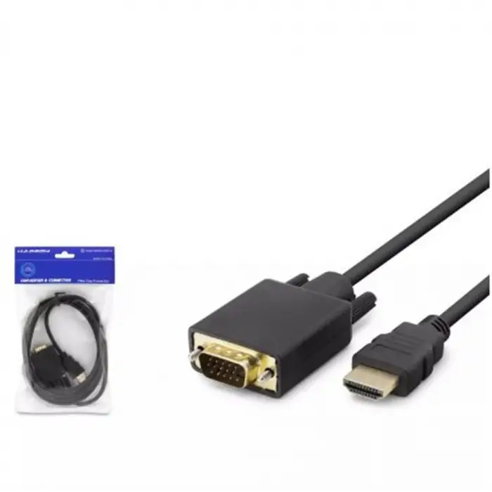 HADRON HDX7795 HDMI TO VGA KABLO PVC 120HZ 1080P 1.8mt SİYAH (KDO)