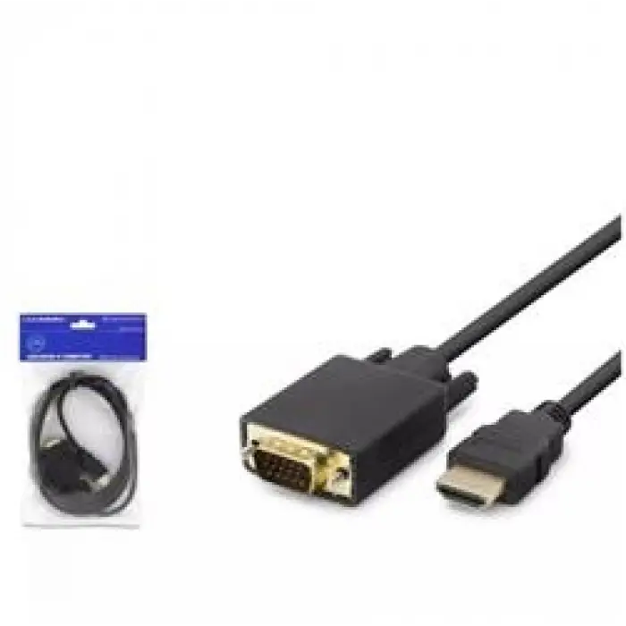 HADRON HDX7795 HDMI TO VGA KABLO PVC 120HZ 1080P 1.8mt SİYAH (KDO)