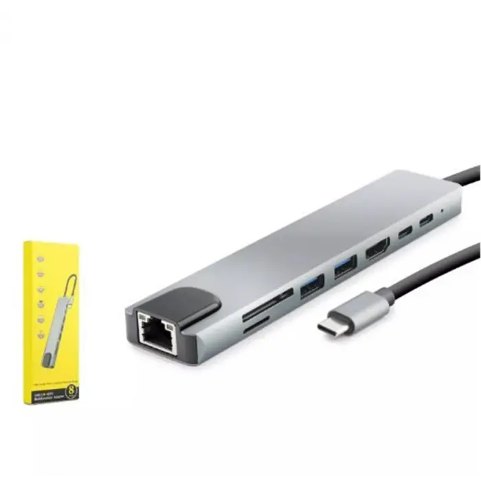 HADRON HDX7841 TYPE-C TO HDTV HDMI 4K 30HZ + VGA 2IN1 GRİ (KDO)