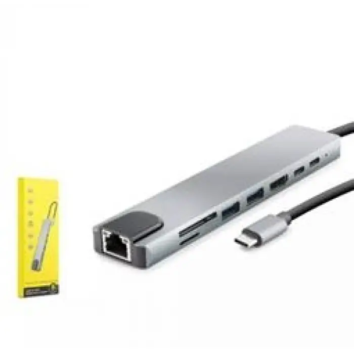 HADRON HDX7841 TYPE-C TO HDTV HDMI 4K 30HZ + VGA 2IN1 GRİ (KDO)