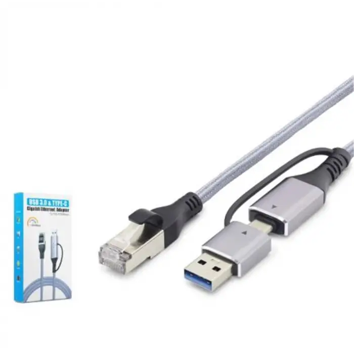 HADRON HDX7876 USB Type C 3.0 Ethernet Adaptör Gigabit Gri (KDO)