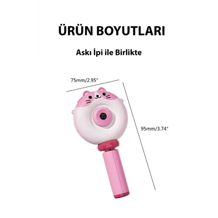 Hd Kamera Karikatür Tripodlu Çocuk Dijital Kamera Fotoğraf Makinası 1080p Video Kaydedici 2.0 İnç