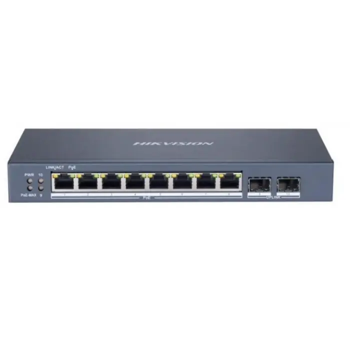 Hikvision DS-3E1510P-SI 8 Port 10-100-1000 Mbps Gigabit Akıllı Yönetilebilir PoE Switch