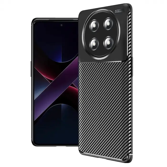 Honor Magic 7 Lite Kılıf Auto Focus Karbon Kapak - Siyah