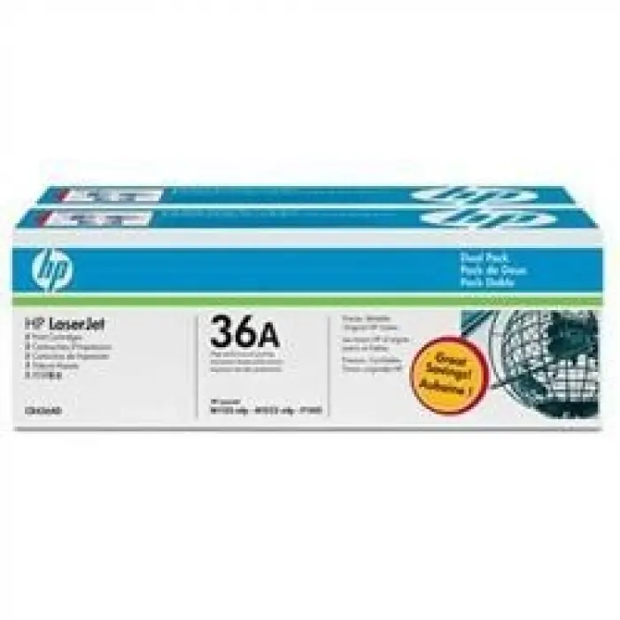 HP 36A Black Siyah Çiftli 2.000 Sayfa Toner CB436AD (KDO)