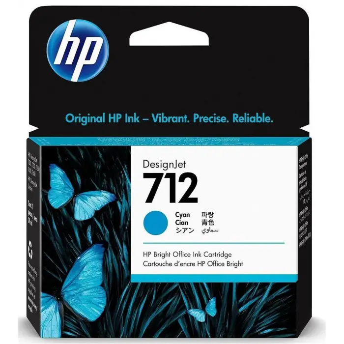 HP 712 Cyan Mavi 29ML Plotter Kartuşu 3ED67A (KDO)