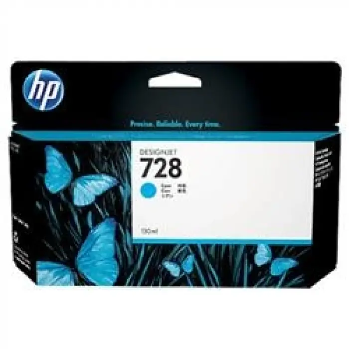 HP 728 Cyan Mavi 130ML Plotter Kartuşu F9J67A (KDO)