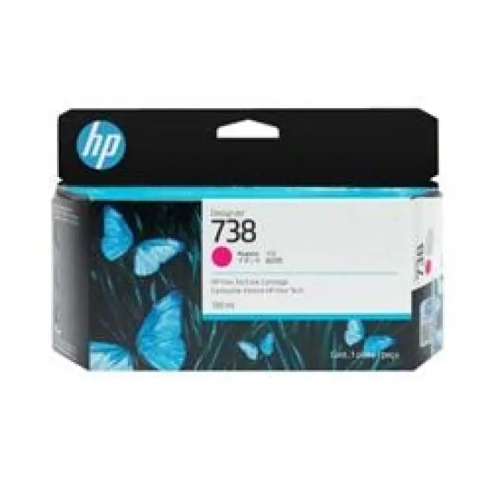 HP 738 Magenta Kırmızı 130ML Plotter Kartuşu 498N6A (KDO)