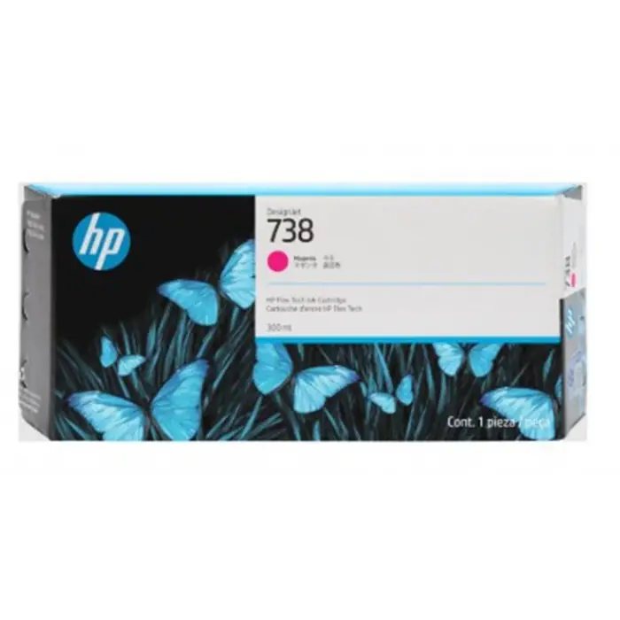 HP 738 Magenta Kırmızı 300ML Plotter Kartuşu 676M7A (KDO)