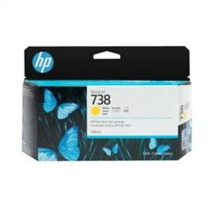 HP 738 Yellow Sarı 130ML Plotter Kartuşu 498N7A (KDO)