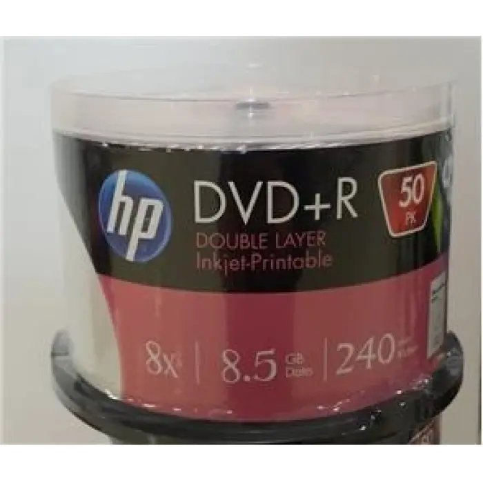 HP DVD+R DL 8.5GB Printable 50 Cakebox (KDO)