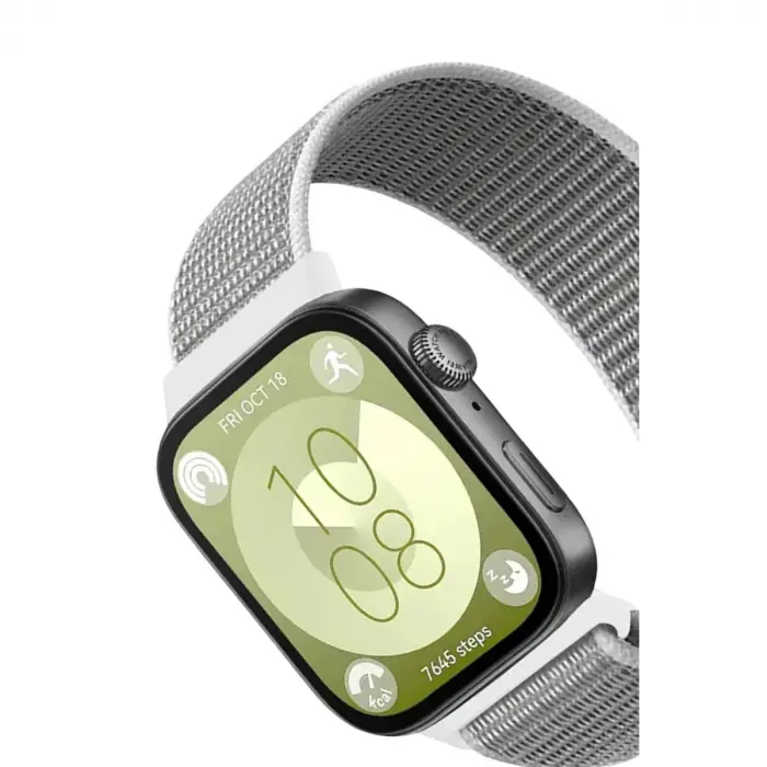 Huawei Fit 4 Hasırlı Cırtcırtlı Kordon - Beyaz