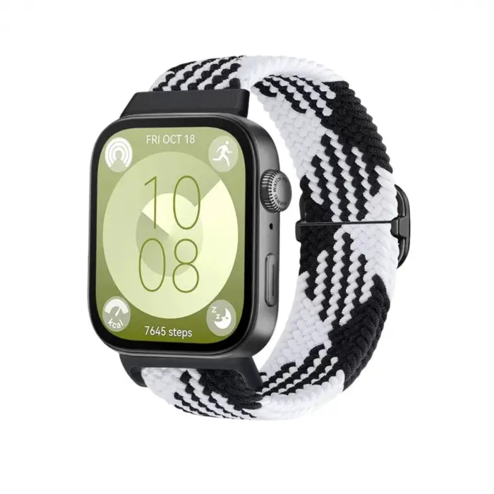 Huawei Fit 4  Kordon - Siyah-beyaz