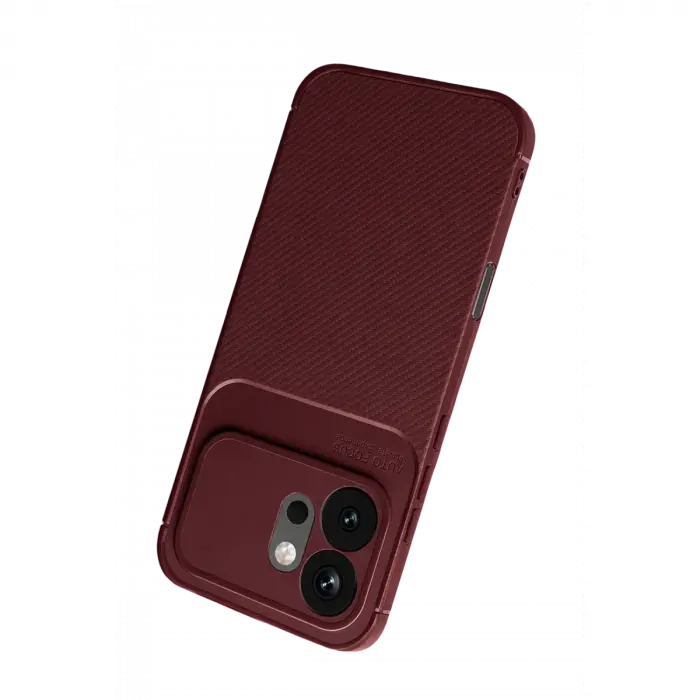 Huawei Honor 600 Auto Focus Karbon Kapak - Bordo