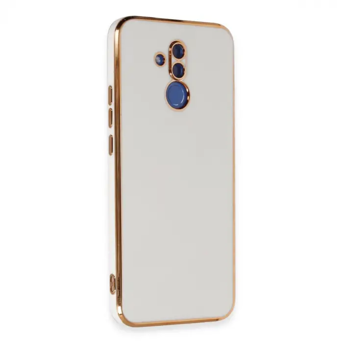 Huawei Mate 20 Lite Kılıf Volet Silikon - Beyaz